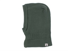 Huttelihut green olive wool balaclava